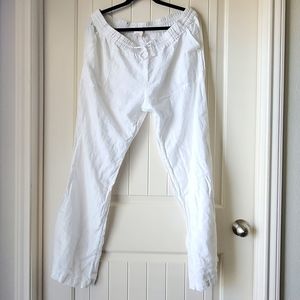 Womens linen pants size xl in white